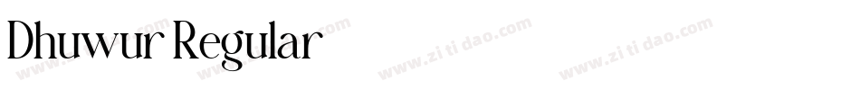 Dhuwur Regular字体转换